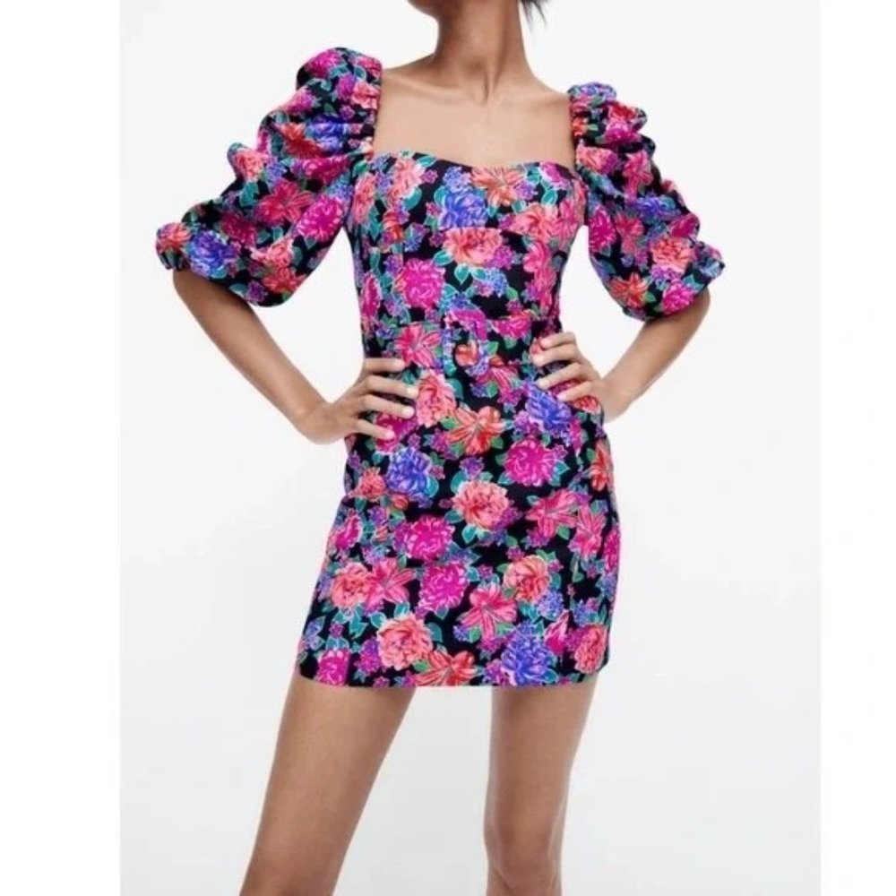 ZARA NWT FLORAL PRINT DRESS